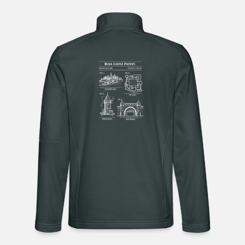 Brevet du plan du château de Buda Veste en tissu softshell Unisexe