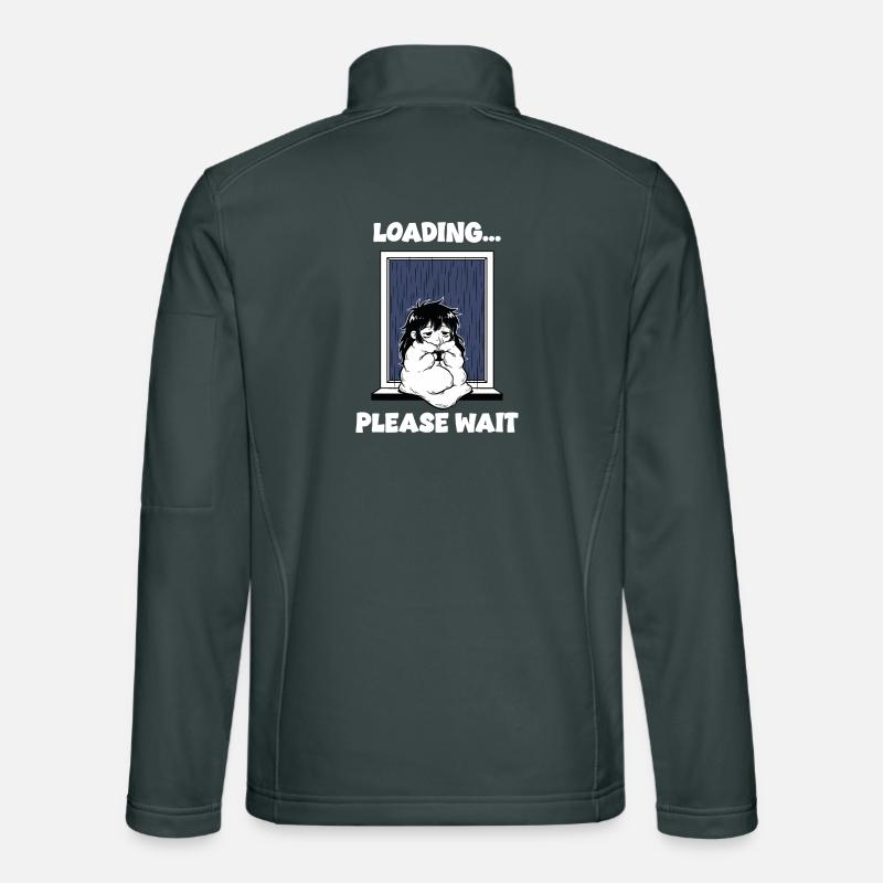 Rain Loading Please Wait Manga Mood Unisex Softshell Jacket