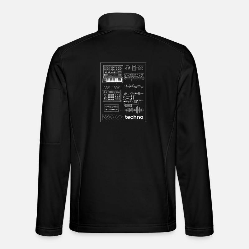 Synthèse en studio techno - Veste en tissu softshell Unisexe - noir