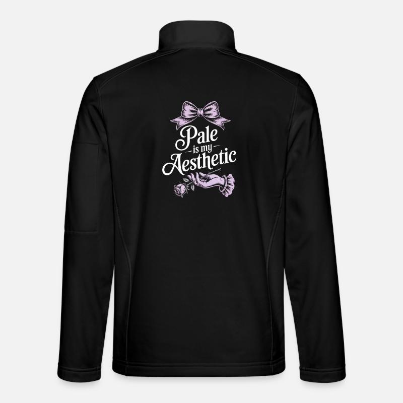 Rose Bow Esthétique Pâle - Veste en tissu softshell Unisexe - noir