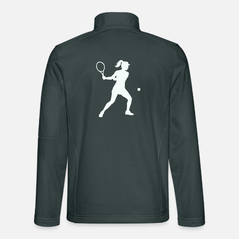 Tennis silhouette in swing Unisex Softshell Jacket
