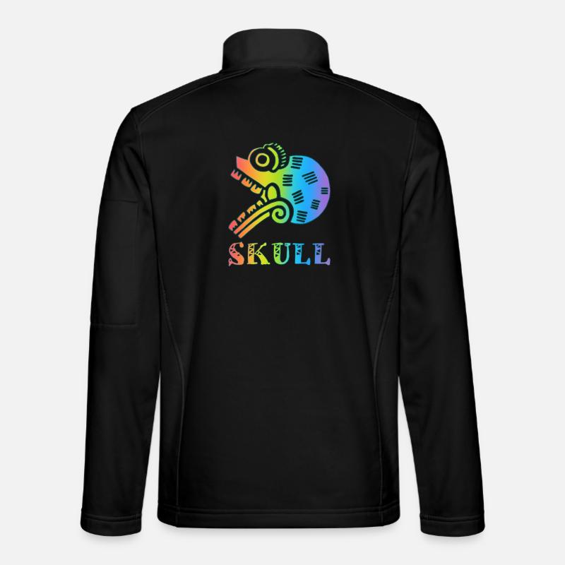 Mehrfarbiger Stammesschädel Unisex Softshelljacke
