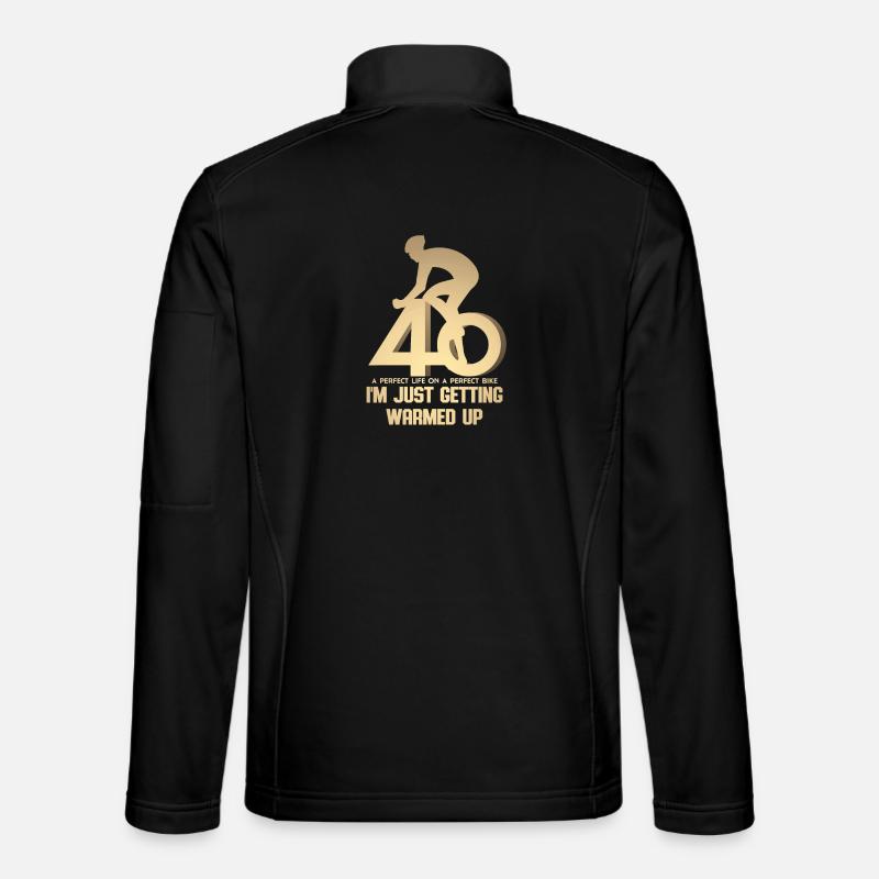 40th birthday cyclist - Unisex Softshell Jacket - black