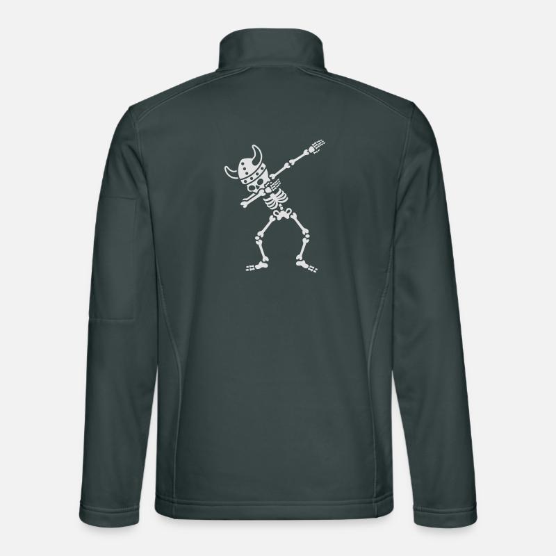 Skeleton Dab Dabbing Viking Unisex Softshelljacke