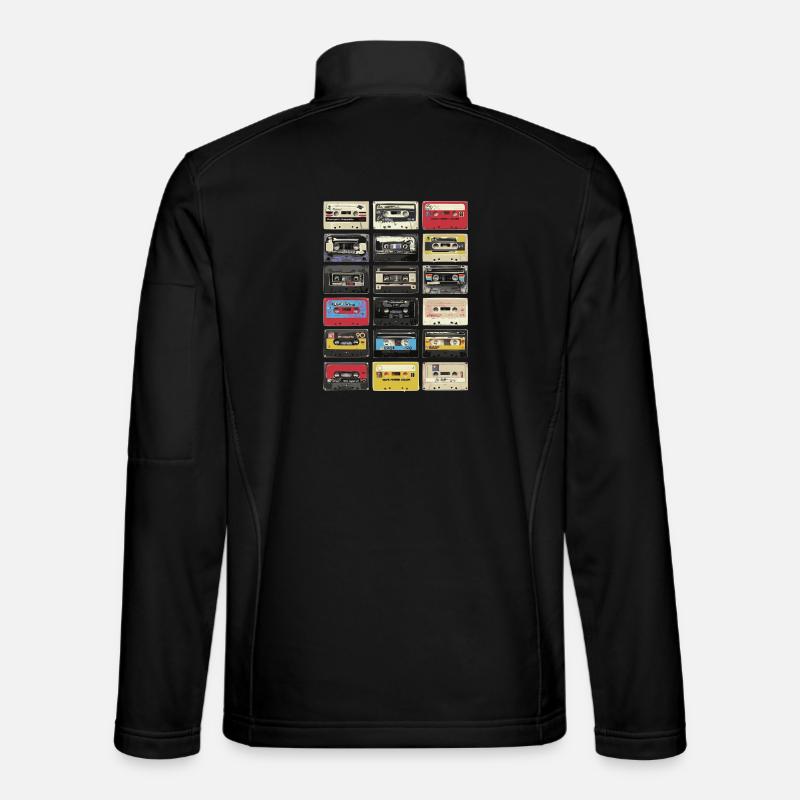 Retro Kassetten - Unisex Softshelljacke - Schwarz