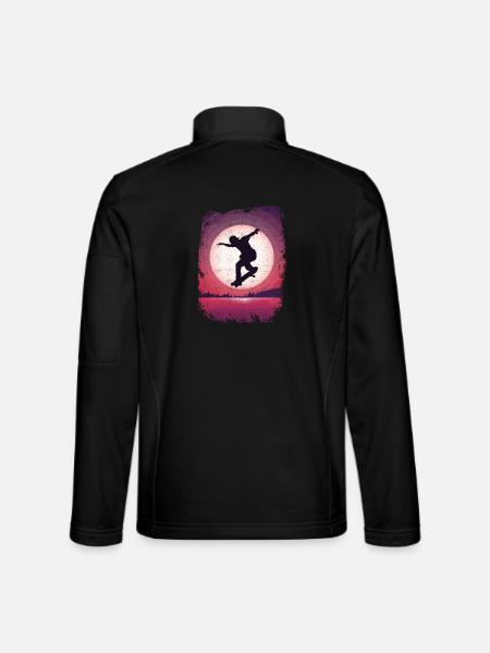 SK8R | | lune | de skateboard Patinage - Veste en tissu softshell Unisexe - noir - Dos