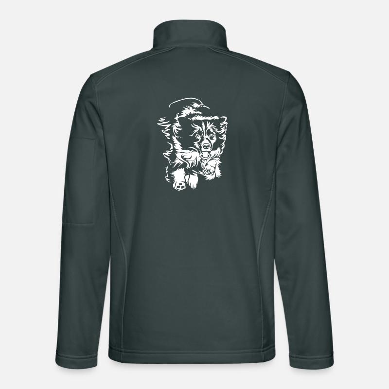 Border Collie « Black Edition » Veste en tissu softshell Unisexe