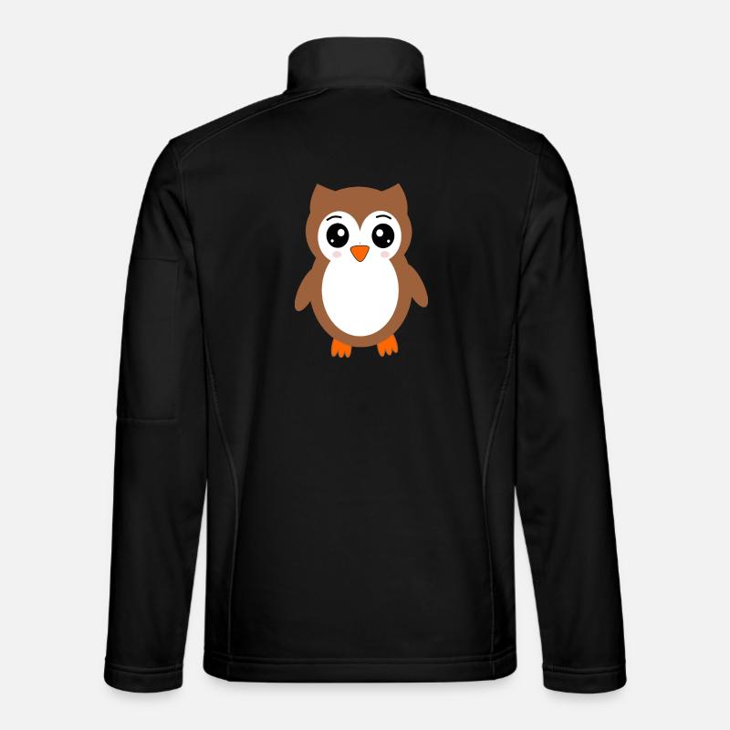 brown owl bird bird protection - Unisex Softshell Jacket - black