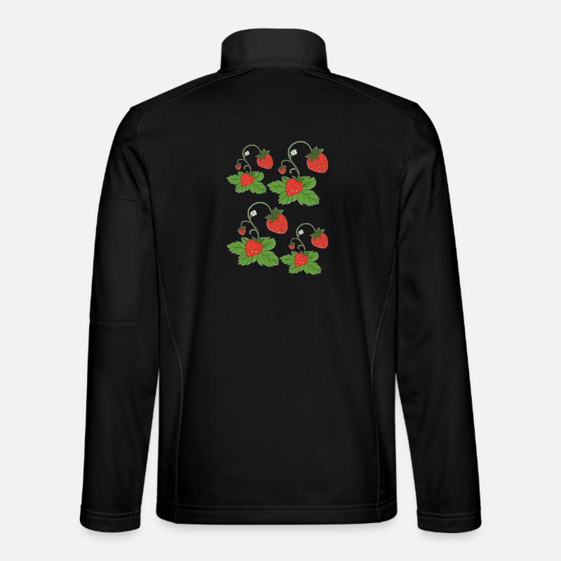 strawberry field - Unisex Softshell Jacket - black