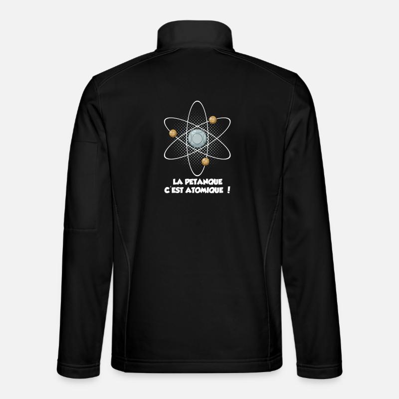 la pétanque c'est atomique ! - Veste en tissu softshell Unisexe - noir