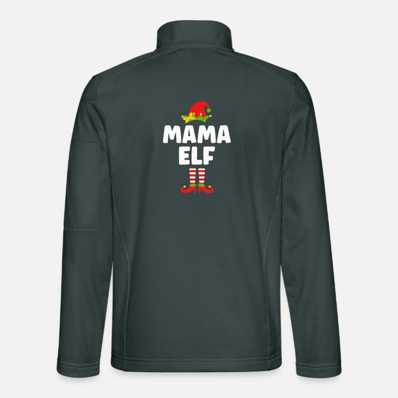 Noël Drôle Maman Elfe Veste en tissu softshell Unisexe