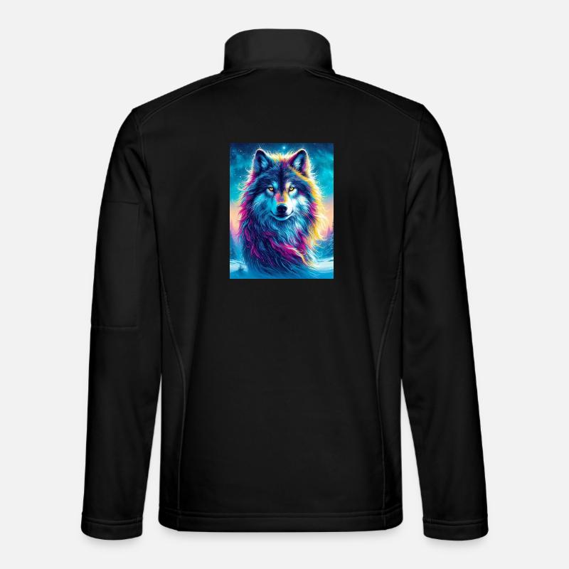 Wolf - Unisex Softshell Jacket - black