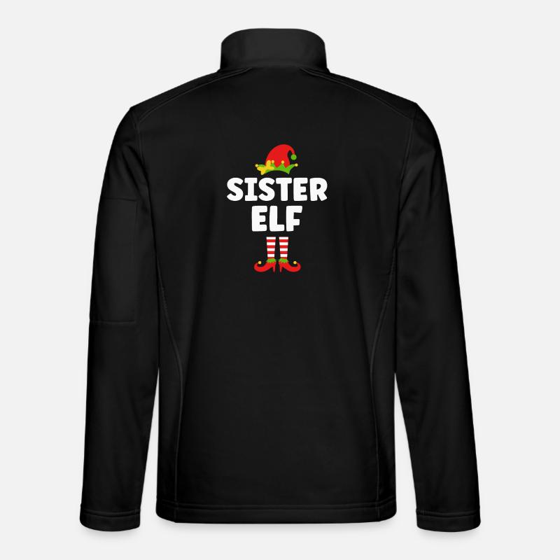 Sister Elf Christmas - Unisex Softshell Jacket - black