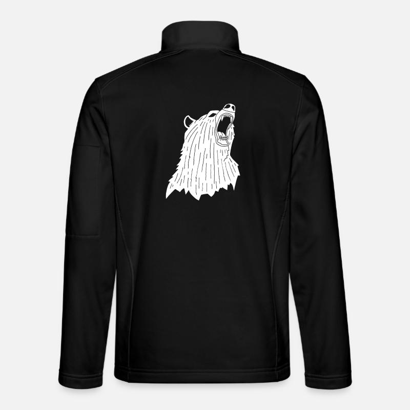 Angry Polar Bear - Unisex Softshell Jacket - black