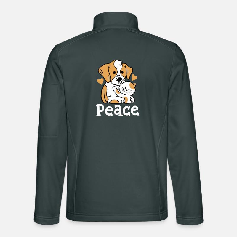 Katze und Hund Unisex Softshelljacke