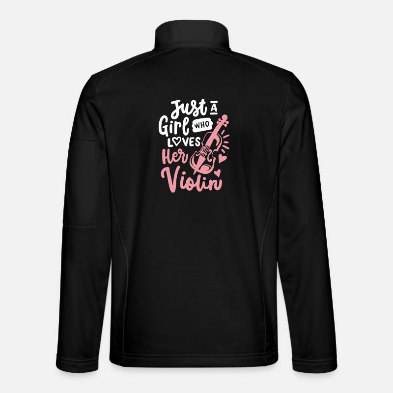 Geige Geigenspielerin - Unisex Softshelljacke - Schwarz