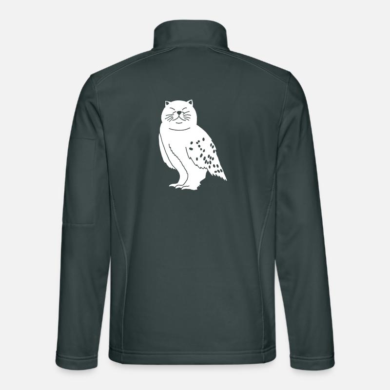 Chat chouette Veste en tissu softshell Unisexe