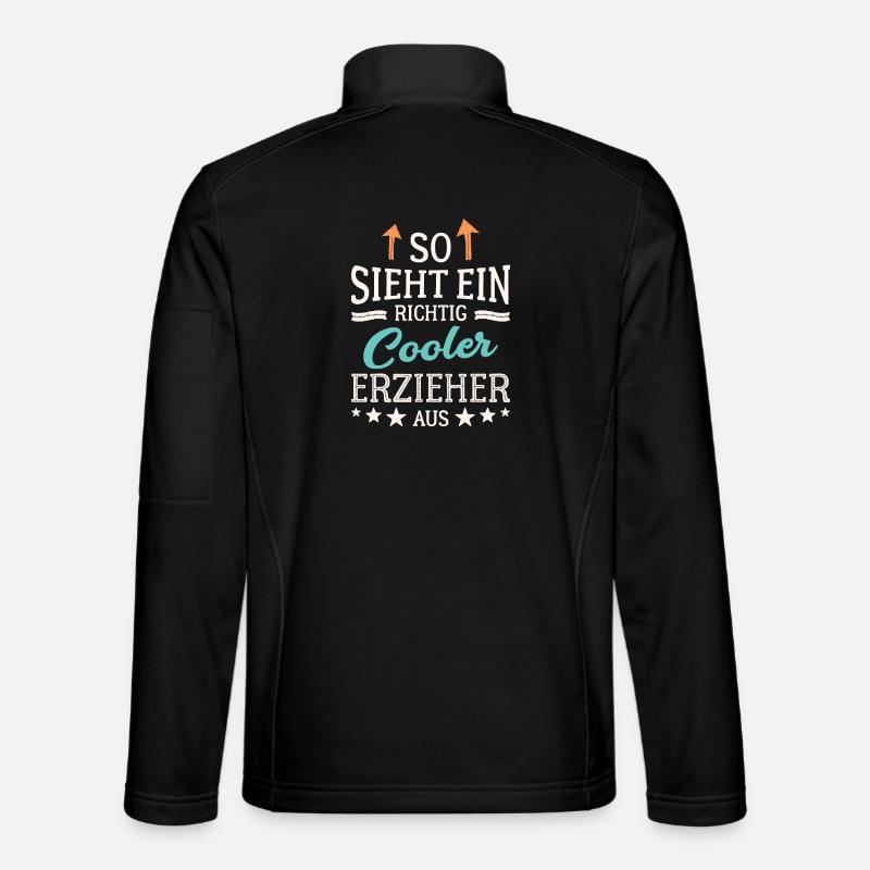 So sieht ein richtig cooler Erzieher aus Pädagoge - Unisex Softshelljacke - Schwarz