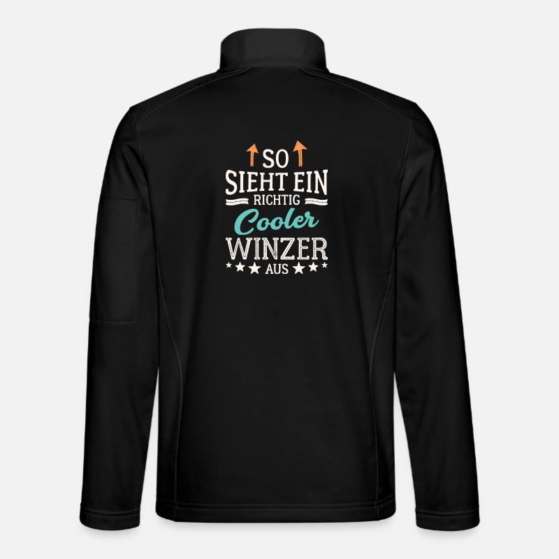 So sieht ein cooler Winzer aus Kellerei Wein Unisex Softshelljacke