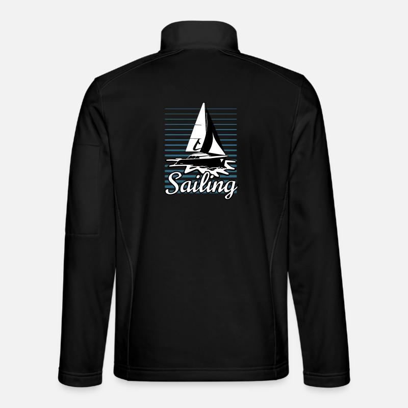 Sailboat 002 - Unisex Softshell Jacket - black