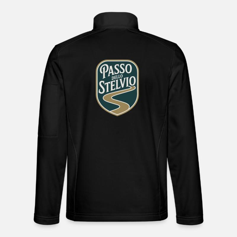 Passo dello Stelvio Cyclisme - Veste en tissu softshell Unisexe - noir