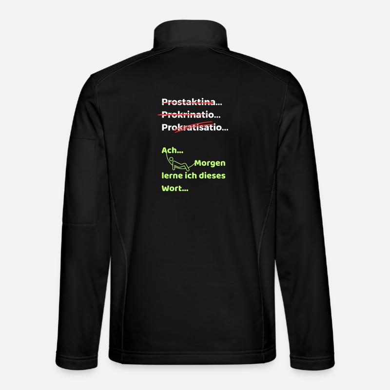 Prokrastination Witz lustiger Spruch Hängematte - Unisex Softshelljacke - Schwarz