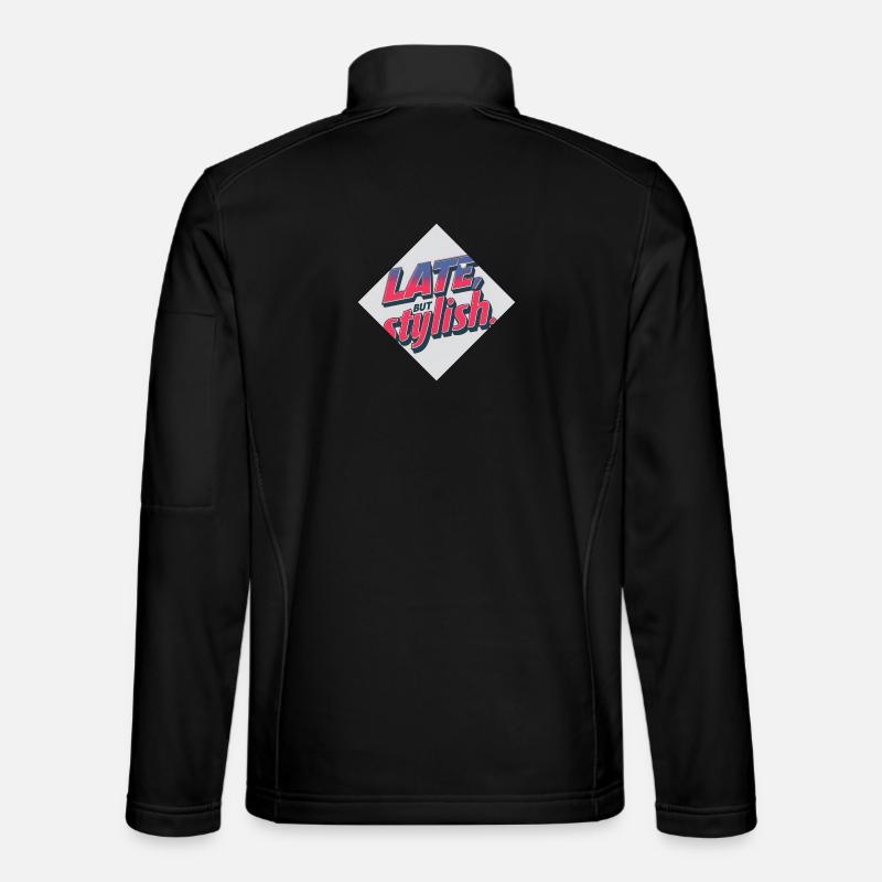 Late but chic – retro style - Unisex Softshell Jacket - black