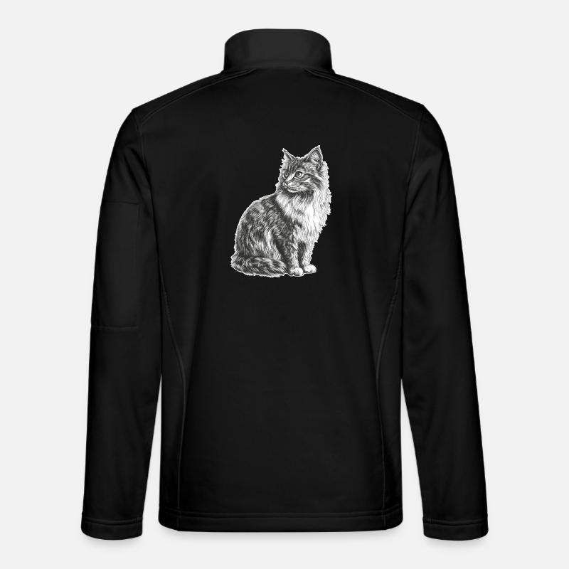 Chat - Veste en tissu softshell Unisexe - noir