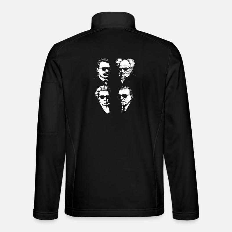Existenzialismus Philosophie Design - Unisex Softshelljacke - Schwarz