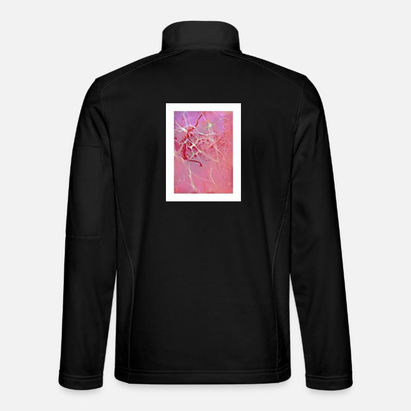 Abstract Pink Reflections - Unisex Softshell Jacket - black