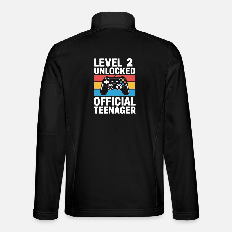 Joueur d’anniversaire débloqué niveau 2 - Veste en tissu softshell Unisexe - noir