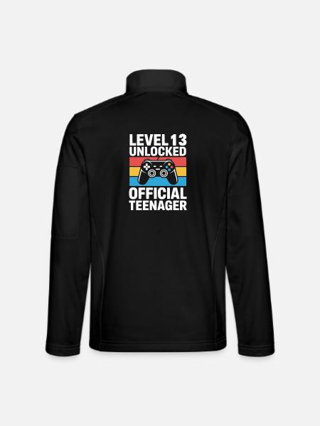 Level 13 Unlocked Official Teenager - Unisex Softshell Jacket - black