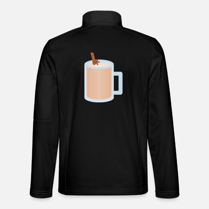Chai Latte Becher Illustration - Unisex Softshelljacke - Schwarz