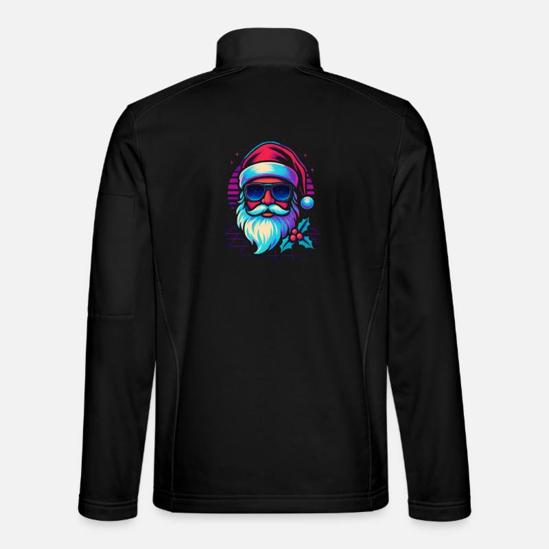  Weihnachtsmann Lustig Retro Gaming - Unisex Softshelljacke - Schwarz