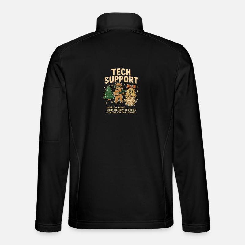 Vintage Technischer Support Retro IT Weihnachten - Unisex Softshelljacke - Schwarz