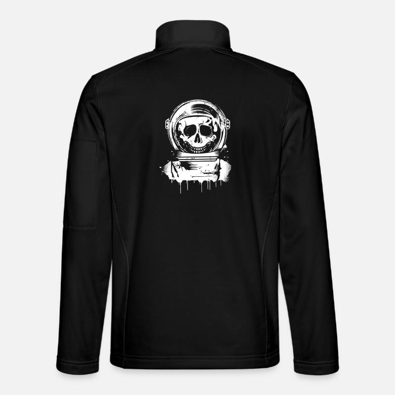 Graffiti crâne d’astronautes grungy - Veste en tissu softshell Unisexe - noir