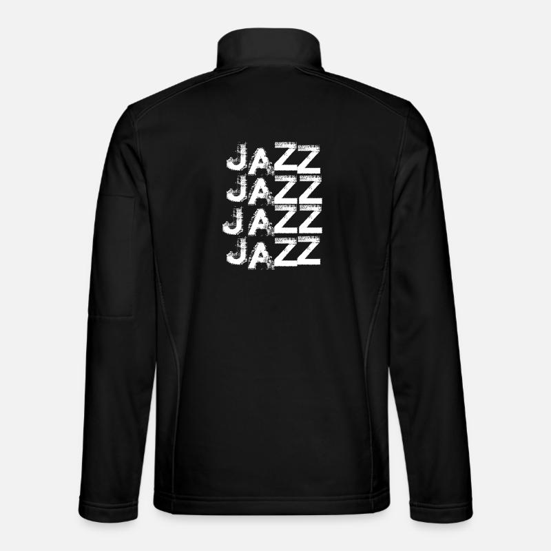 Jazz Stacked Typography - Unisex Softshell Jacket - black