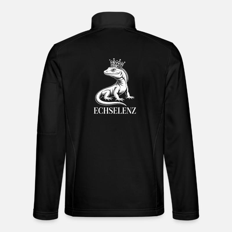 Echselenz Lustige Echse - Unisex Softshelljacke - Schwarz