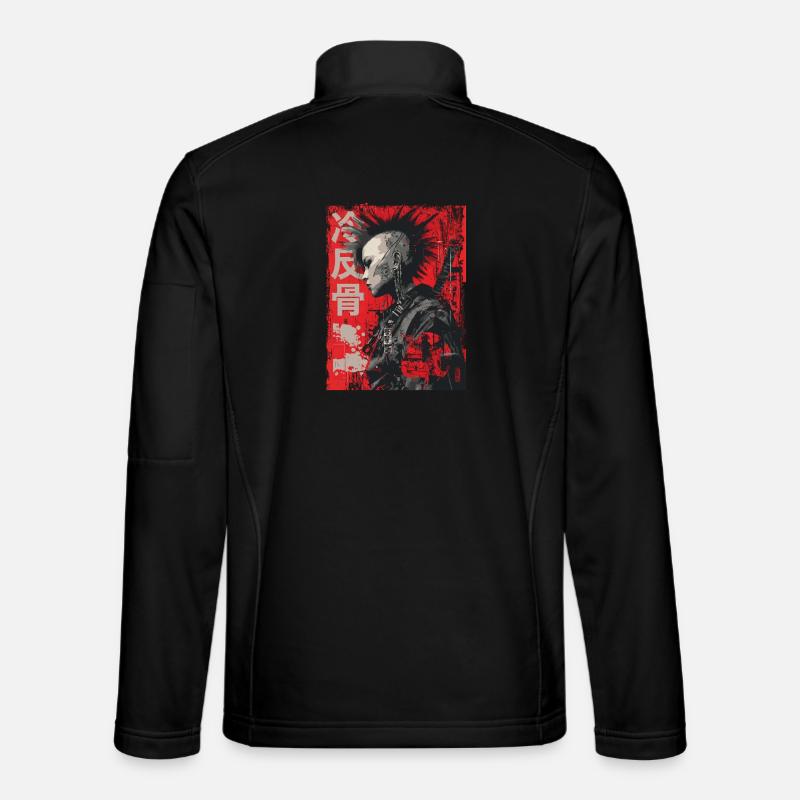 Punk Kriegerin – 冷反骨 Urban Art - Unisex Softshelljacke - Schwarz