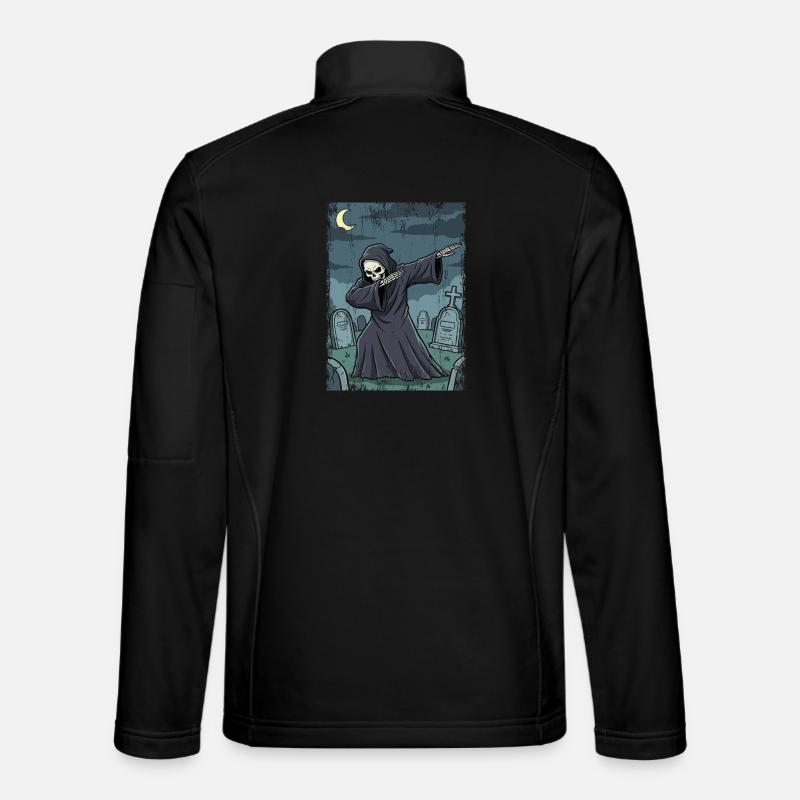 Grim Reaper im nächtlichen Friedhof - Unisex Softshelljacke - Schwarz