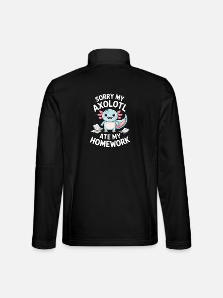 Axolotl Homework Heist - Unisex Softshell Jacket - black