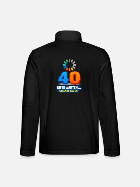 40 Jahre: Gelenke laden - Unisex Softshelljacke - Schwarz - Hinten