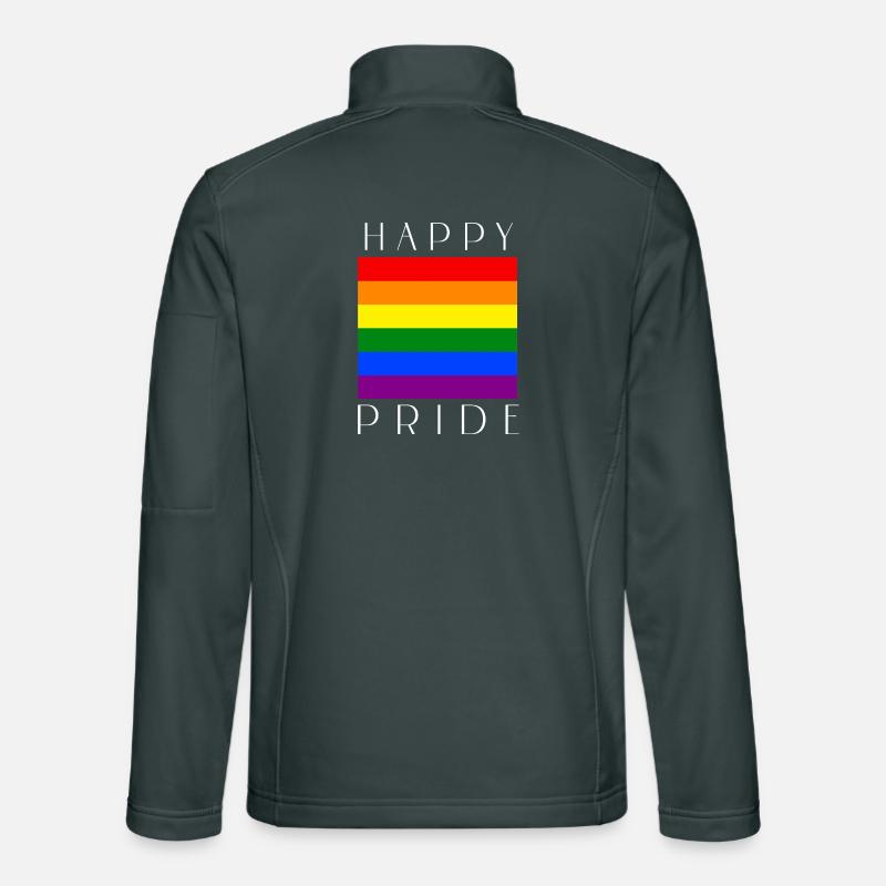 HAPPY PRIDE Regenbogen lgbtqia+ Unisex Softshelljacke