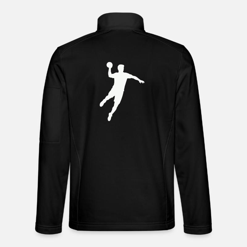 Handball Silhouette Ball - Unisex Softshelljacke - Schwarz