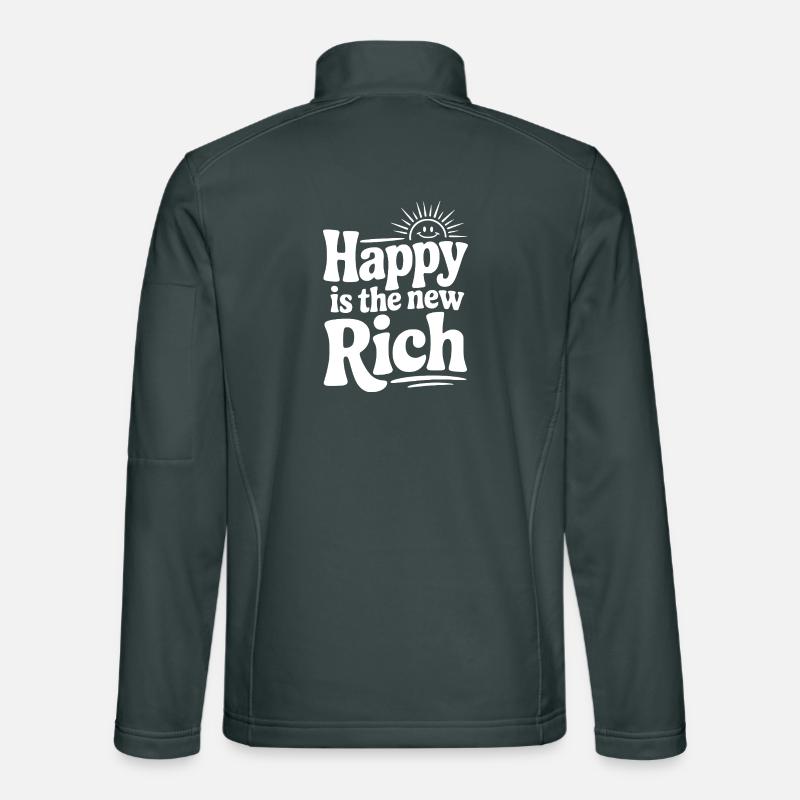 Glücklich ist der neue Reiche Unisex Softshelljacke