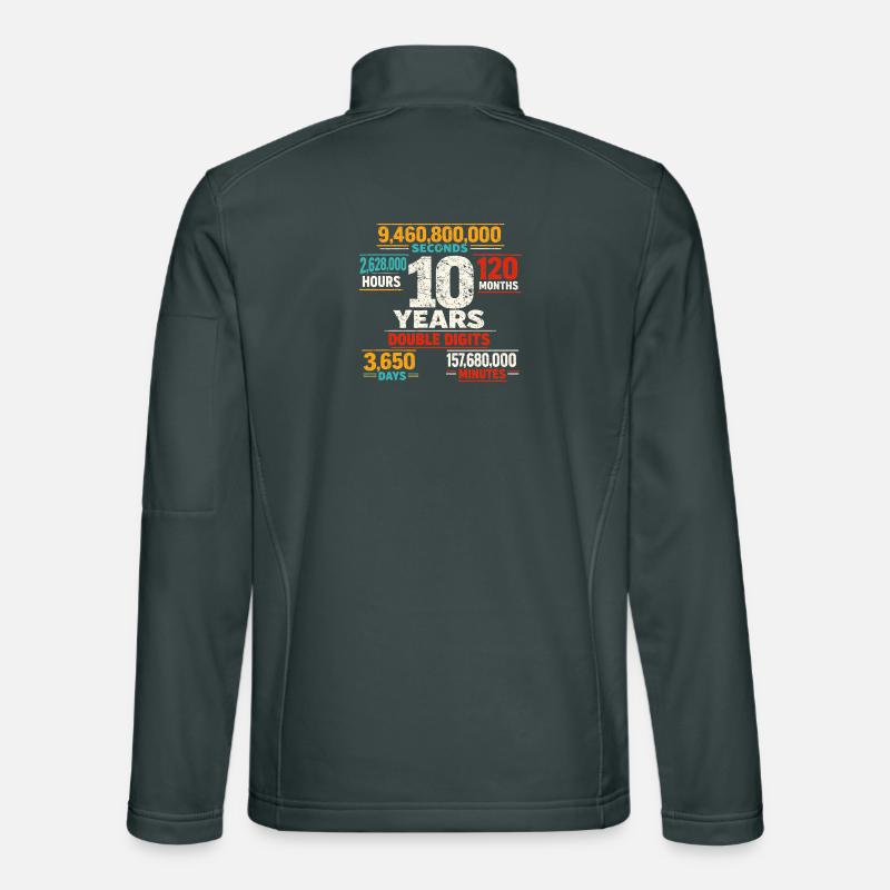 10 Jahre Double Digits Geburtstag Retro Design Unisex Softshelljacke