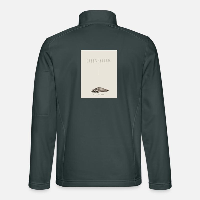 Overwhelmed Raccoon Meme Unisex Softshelljacke