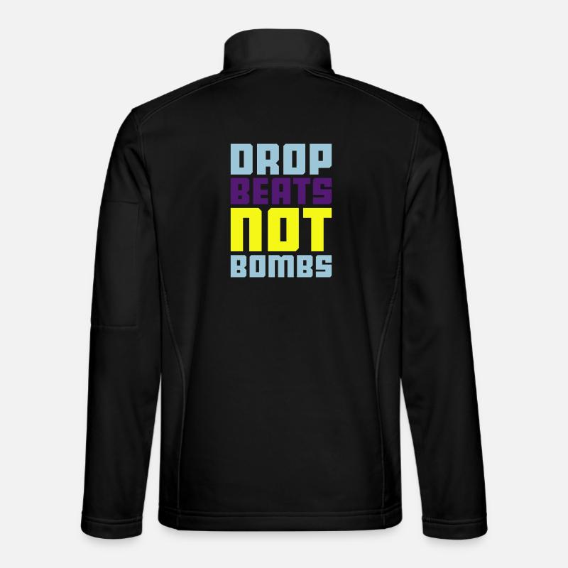 drop beats not bombs - Unisex Softshell Jacket - black