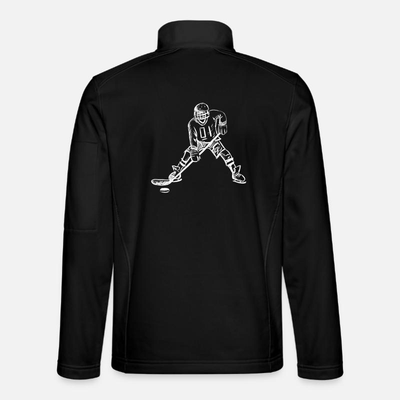 Cooler Eishockey Spieler I Hockey Geschenk - Unisex Softshelljacke - Schwarz