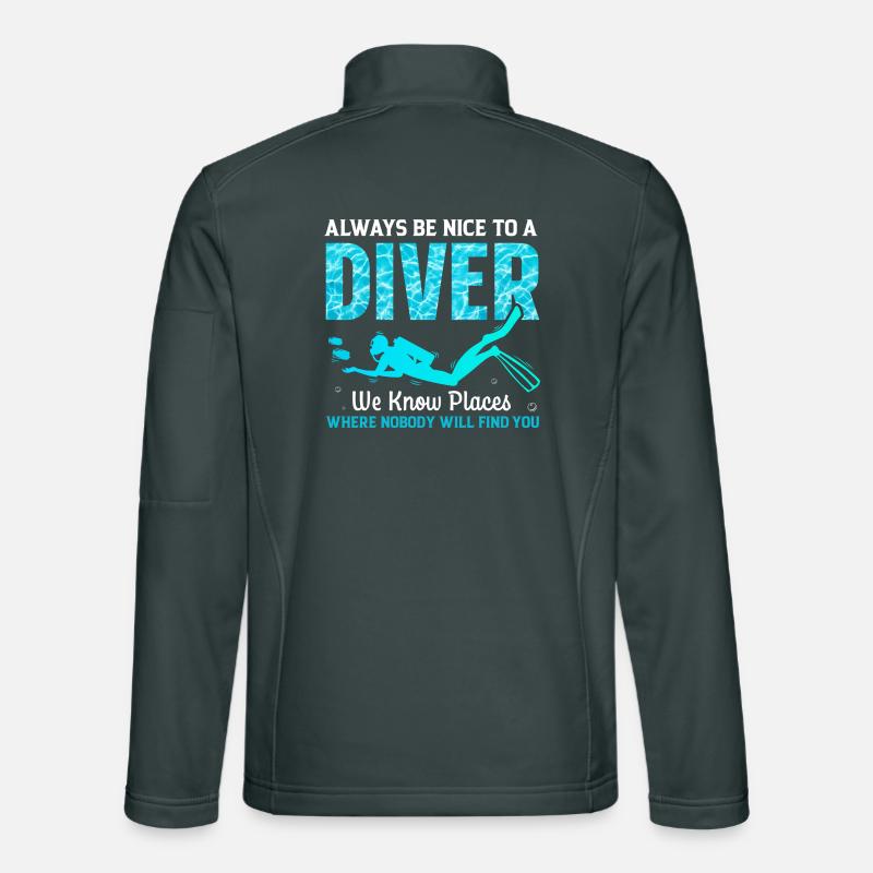 Diver Diving Unisex Softshell Jacket